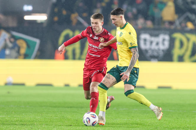 GKS Katowice - Widzew Łódź, zdjęcia kibiców z meczu 20. kolejki PKO BP Ekstraklasy