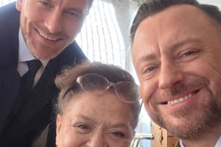 Barwy szczęścia po wakacjach 2026 na planie. Maciej Wilk (Adam Szczyszczaj), Szczepan (Robert Gulaczyk), Lucyna (Grażyna Zielinska)