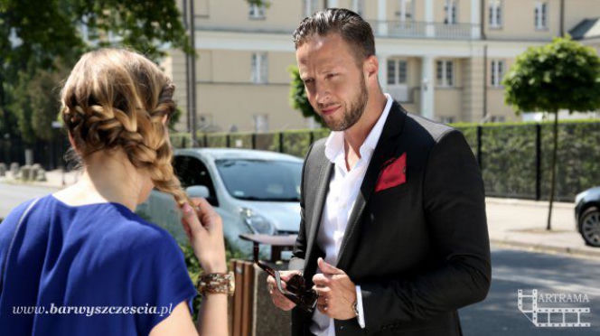 Barwy szczęścia. Magda (Honorata Witańska), Sebastian (Kacper Krupski)