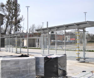 Remont przed dworcem PKP w Iławie - marzec 2020