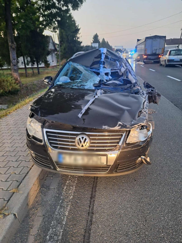 Wypadek w miejscowości Uszew na DK 75