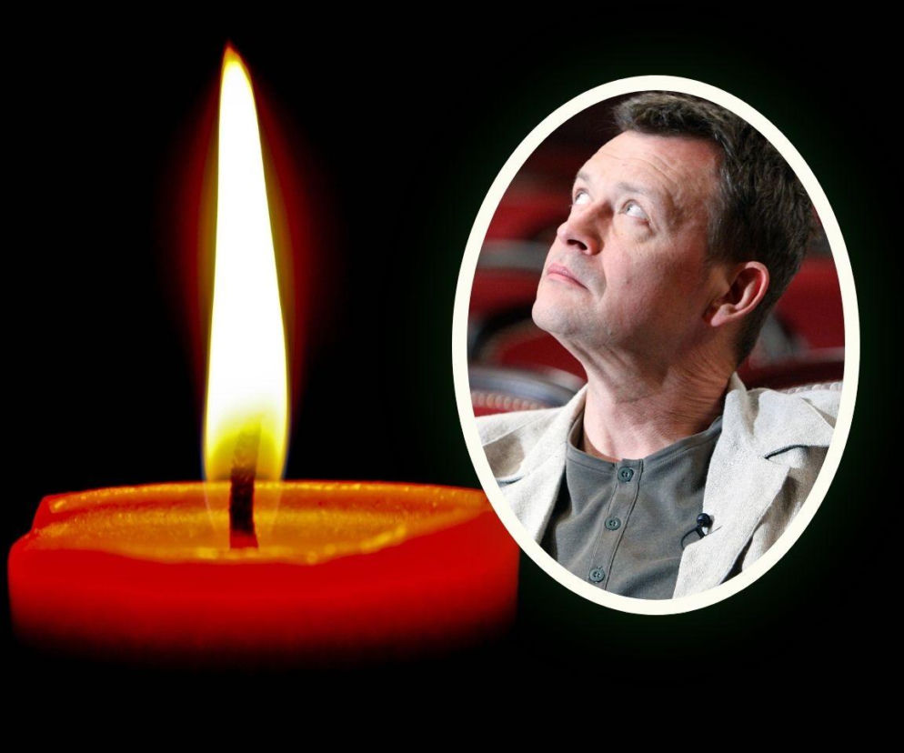 Płonący znicz na czarnym tle. Na miniaturze obok portret Jana Frycza. O śmierci aktora przeczytasz na Eska.