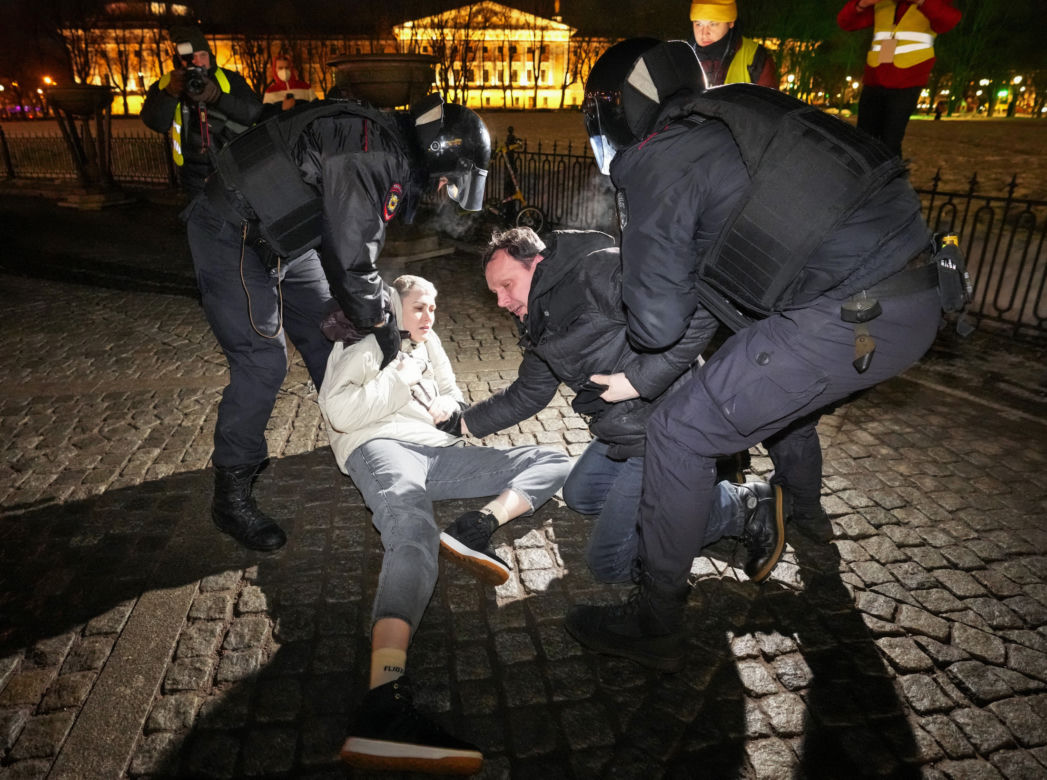 Antywojenne protesty w Rosji