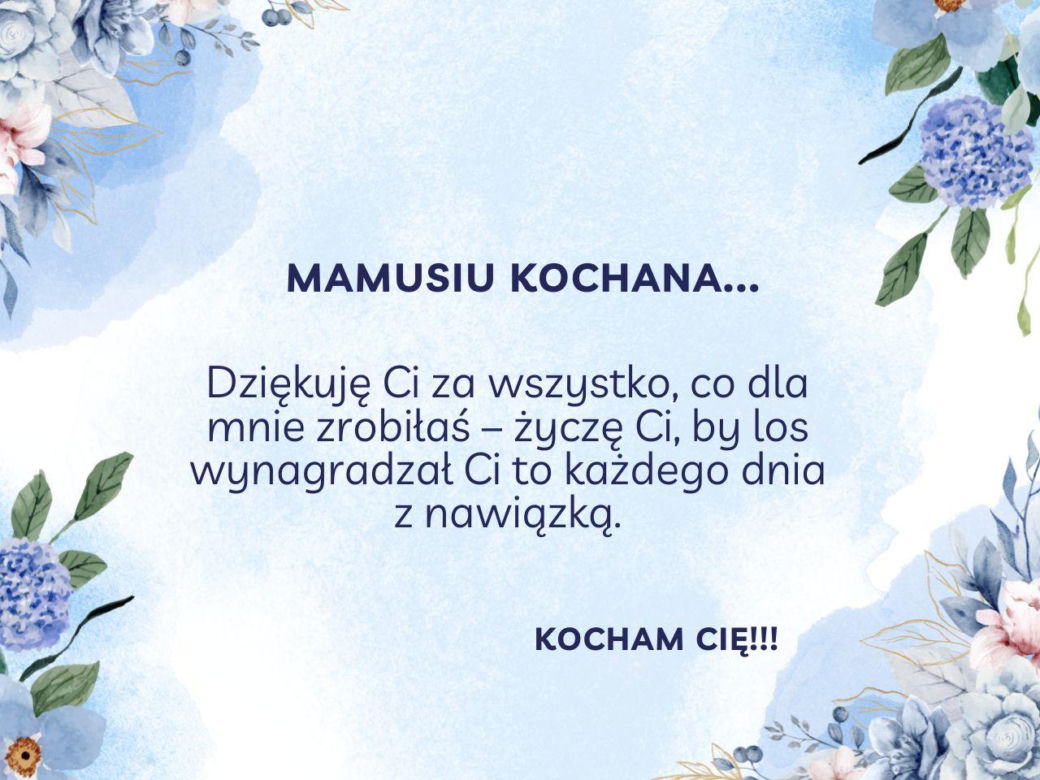 Życzenia od córki dla mamy