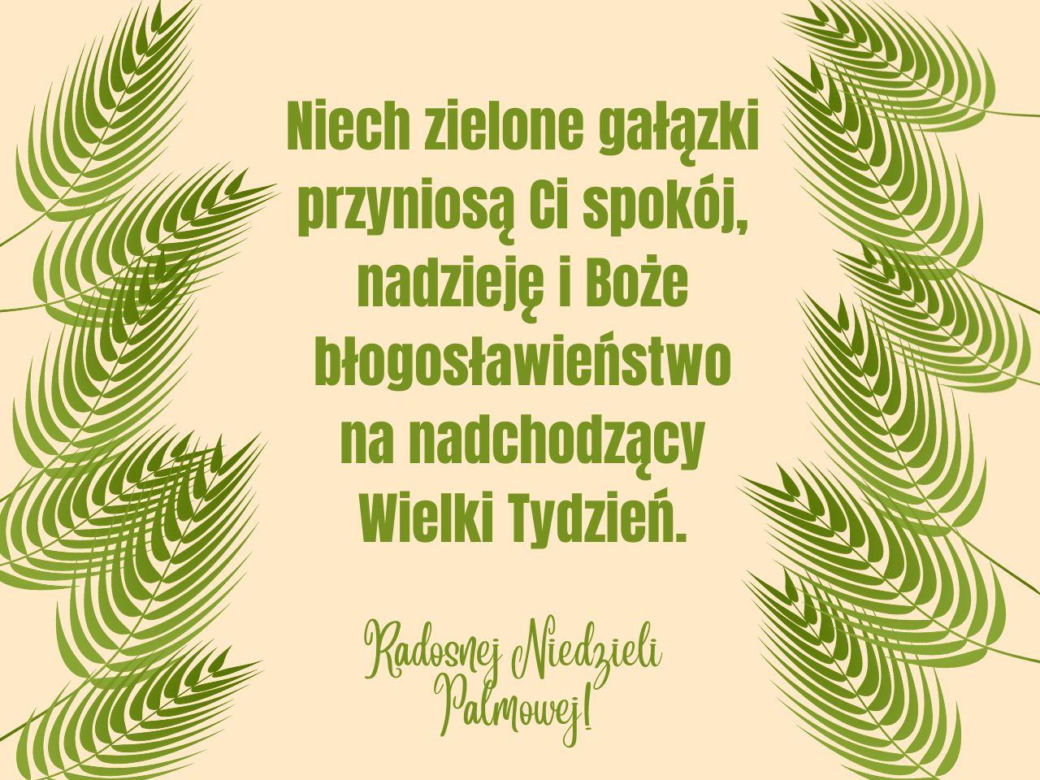 Kartki na Niedzielę Palmową