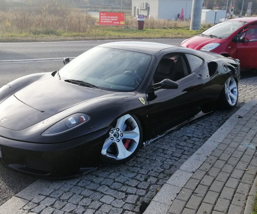 Ferrari F430 rozbite w Bielsku-Białej
