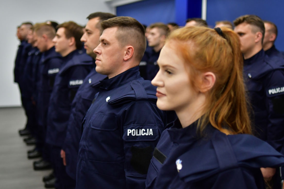 Ślubowanie nowo przyjętych funkcjonariuszy KWP Białystok