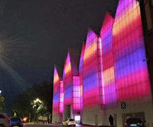 Pokaz iluminacji Filharmonii w Szczecinie z okazji Święta Muzyki