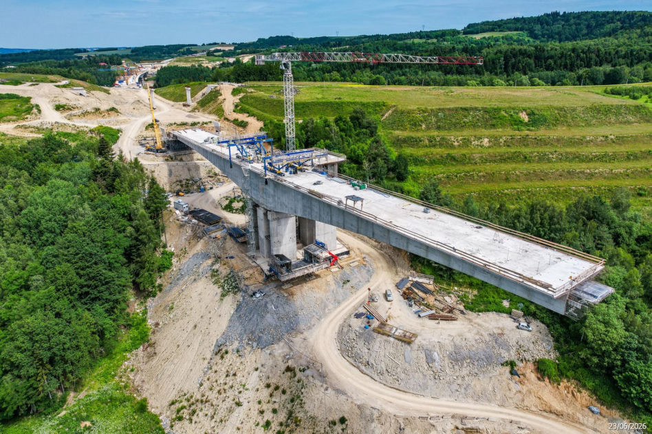 Budowa S19 - Babica Jawornik z najwyższą estakadą w Polsce