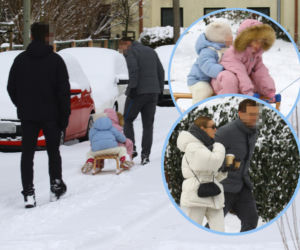 Wnuczki premiera na sankach pod specjalnym nadzorem [ZDJĘCIA]