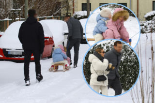 Wnuczki premiera na sankach pod specjalnym nadzorem [ZDJĘCIA]