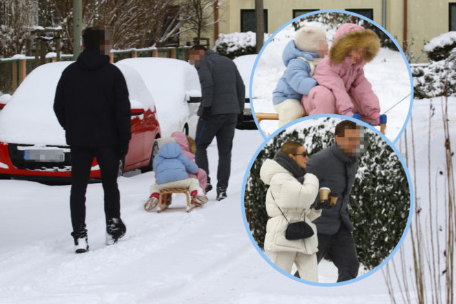 Wnuczki premiera na sankach pod specjalnym nadzorem [ZDJĘCIA]
