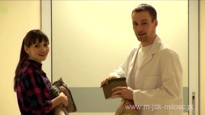 M jak miłość. Janka (Joanna Osyda), Wojtek (Mateusz Janicki)