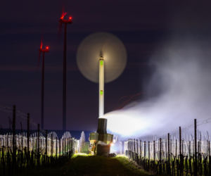 Przymrozki w winnicy - podgrzewanie winorośli