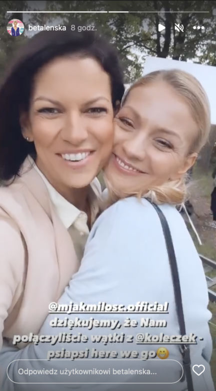 M jak miłość odc. 1739 na planie. Patrycja (Alżbeta Lenska), Jagoda (Katarzyna Kołeczek)