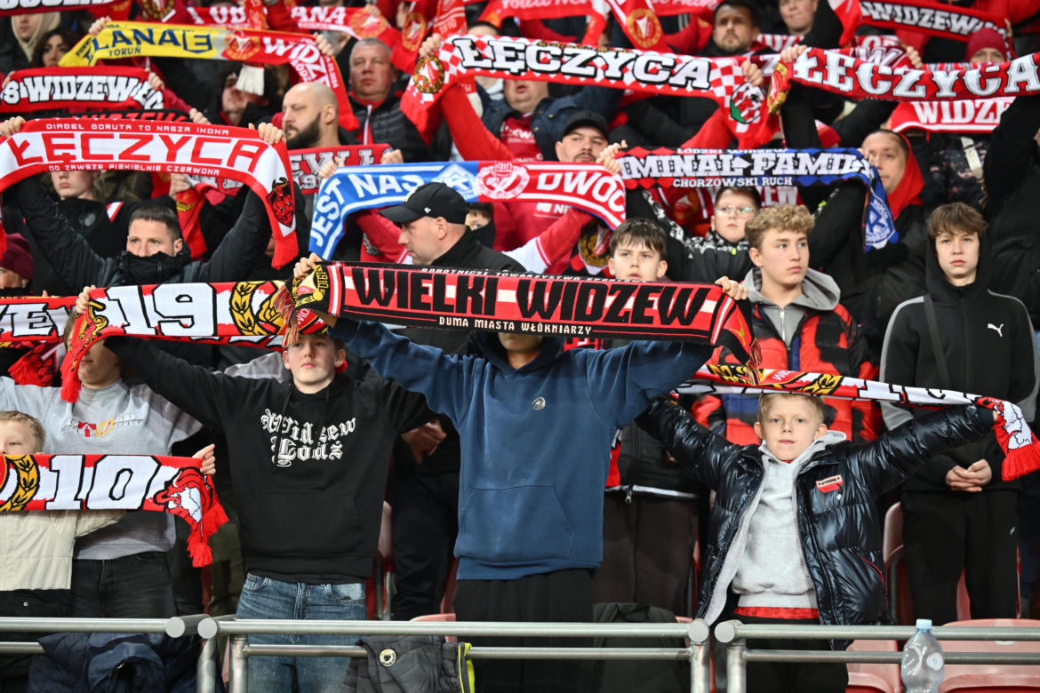 Widzew Łódź - Lech Poznań: Zdjęcia kibiców i zawodników z meczu 24. kolejki PKO BP Ekstraklasy