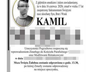 Kamil zginął bo uciekał przed policją