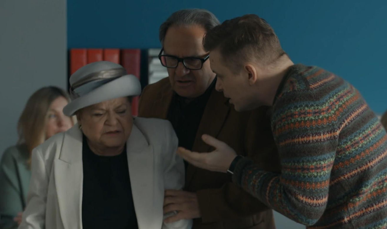 Barwy szczęścia odc. 3389. Lucyna (Grażyna Zielińska), Hubert (Marek Molak), Jerzy (Bronisław Wrocławski)