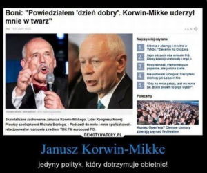 MEMY Korwin-Mikke uderzył Boniego