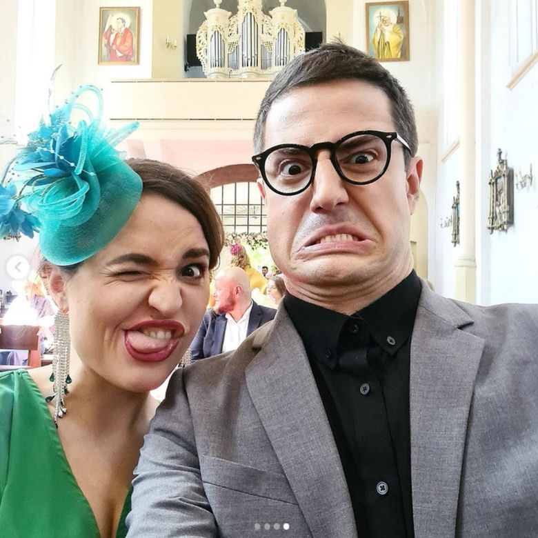 Grzegorz Daukszewicz (Abraham Leibovitz) i Aleksandra Radwan (Łucja Dunin-Borkowska) w spektaklu "Za jakie grzechy?"