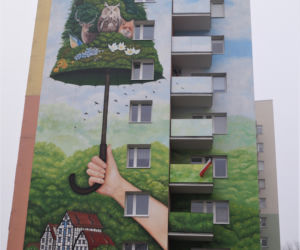 Nowy mural na bydgoskim Błoniu. Powstał ze specjalnych farb [ZDJĘCIA] 