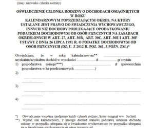 Wzór wniosku Rodzina 500+ /17