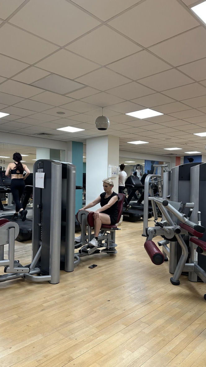 Joanna Scheuring-Wielgus na siłowni