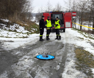 Symulacja akcji ratunkowej na zbiorniku Korzeń w Skrzyszowie