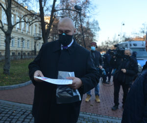 Protest taksówkarzy pod KPRM