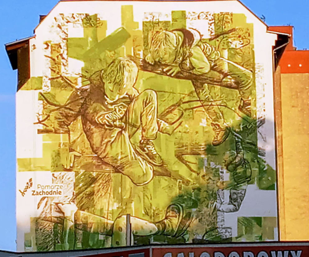 Ekologiczny mural przy Rondzie Giedroycia w Szczecinie