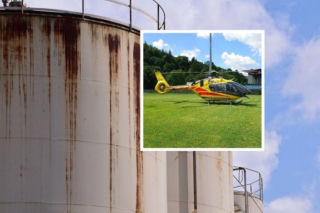 Powiat łosicki: Noga 5-latki dostała się do maszyny, dziecko zabrał do szpitala helikopter LPR!