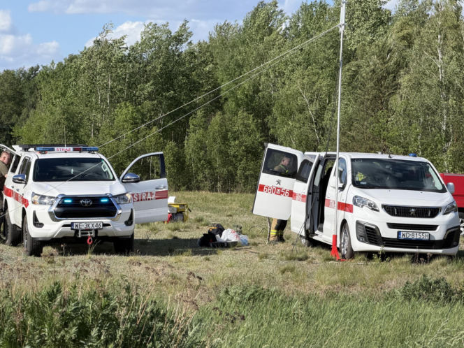Strażacy walczą z potężnym pożarem na Mazowszu