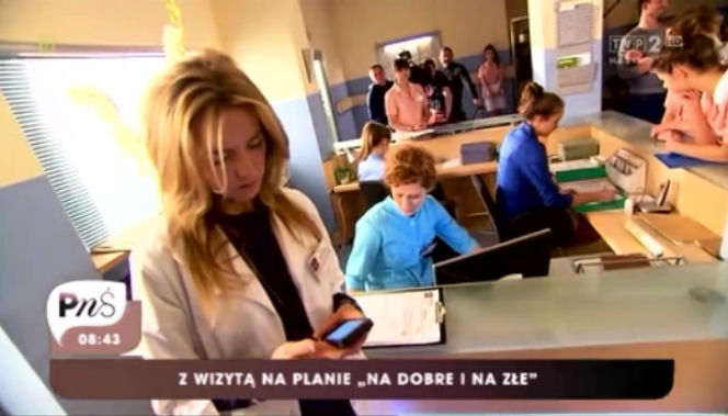 Pytanie na śniadanie. Kamilla Baar na planie Na dobre i na złe