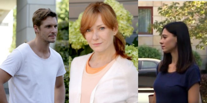 M jak miłość Marcin (Mikołaj Roznerski) Agnieszka (Magdalena Walach) Iza (Adriana Kalska)