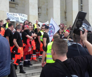 Protest ratowników medycznych we Wrocławiu