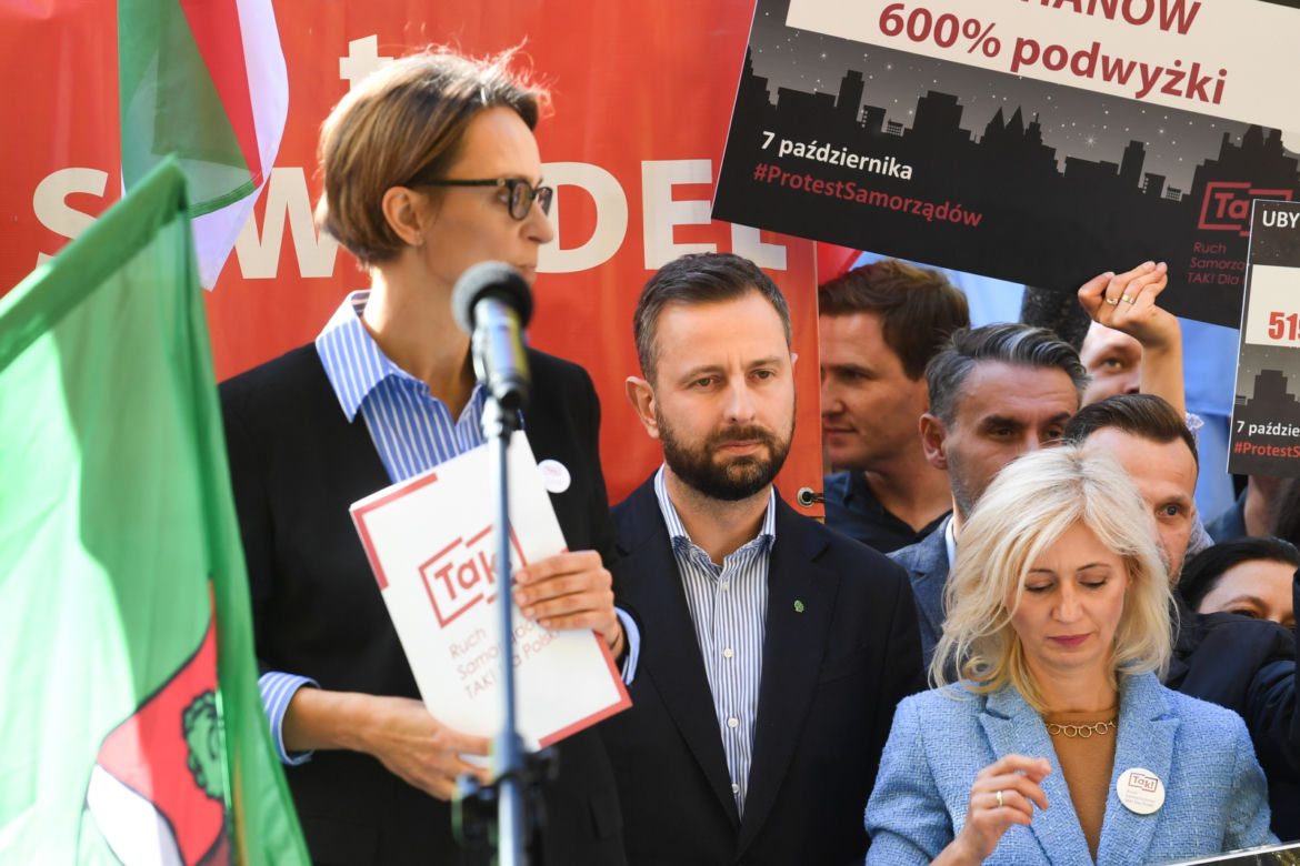 Protest samorządowców w Warszawie