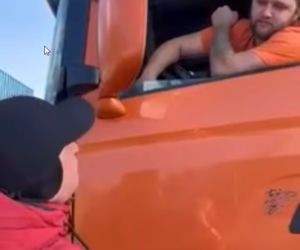 Filip Chajzer + Tiry na przejściu granicznym