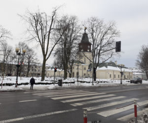 Jak wyglądała ulica Piłsudskiego w Siedlcach i okolica dawnej bramy-dzwonnicy pod koniec stycznia 2021?