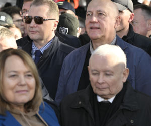 Protest pod TK. Kaczyński