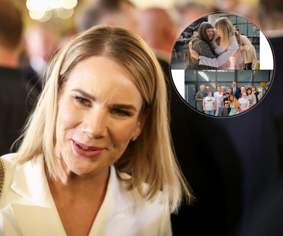 Marta Nawrocka z córką odwiedziły społeczną kawiarnię Kaffka w Krakowie