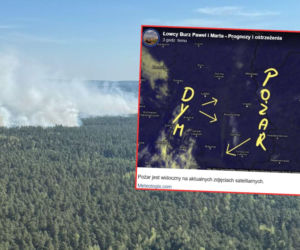Ogromny pożar lasu pod Biłgorajem widoczny z kosmosu! Setki hektarów w ogniu