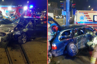 Zderzenie aut we Wrocławiu. Strażacy użyli narzędzi hydraulicznych