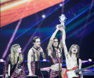 Eurowizja 2021 - Włochy i grupa Maneskin - radość po zwycięstwie