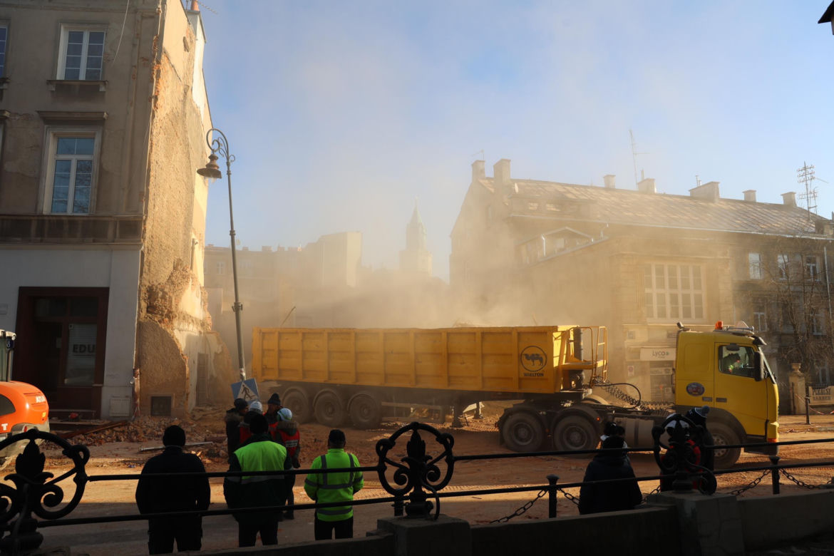 Kamienica przy ul. Bernardyńskiej 10 w Lublinie zniknęła z powierzchni ziemi