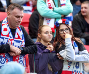 Zdjęcia kibiców i zawodników z derbów Górnego Śląska