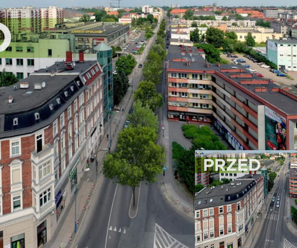Opole. Ogromne zmiany na głównej arterii. Ul. Ozmiska podzielona pasem drzew [ZDJĘCIA]