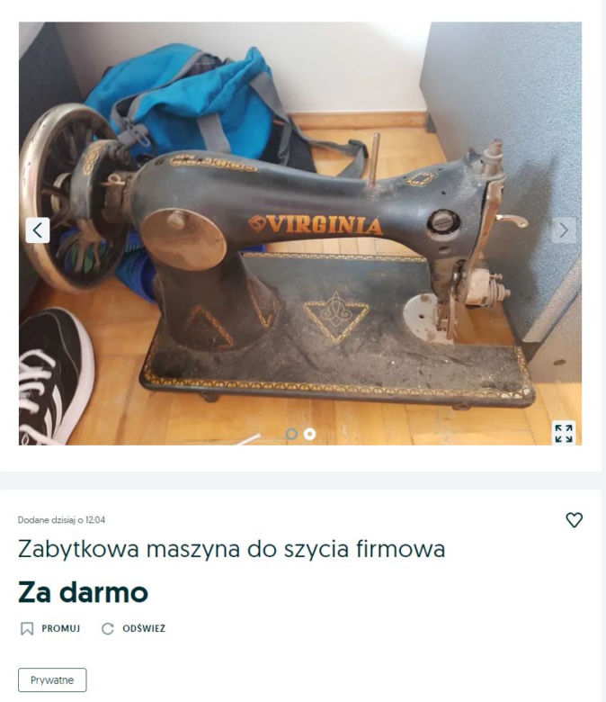Darmowa maszyna dla krawcowej