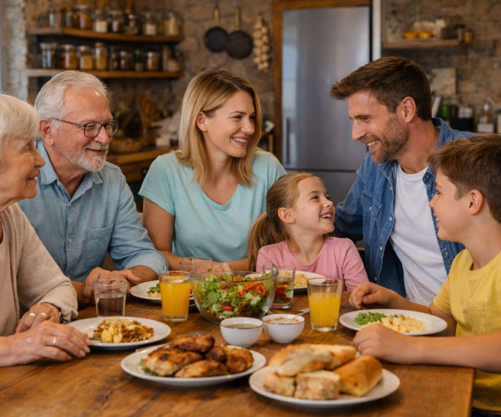 rodzina, jedzenie