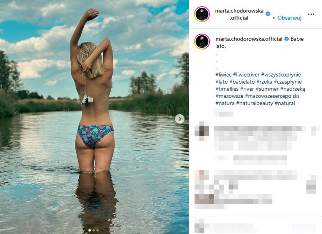 Marta Chodorowska zrzuciła stanik przed obiektywem