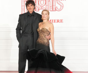 Jacob Elordi i Margot Robbie na premierze Wichrowych Wzgórz